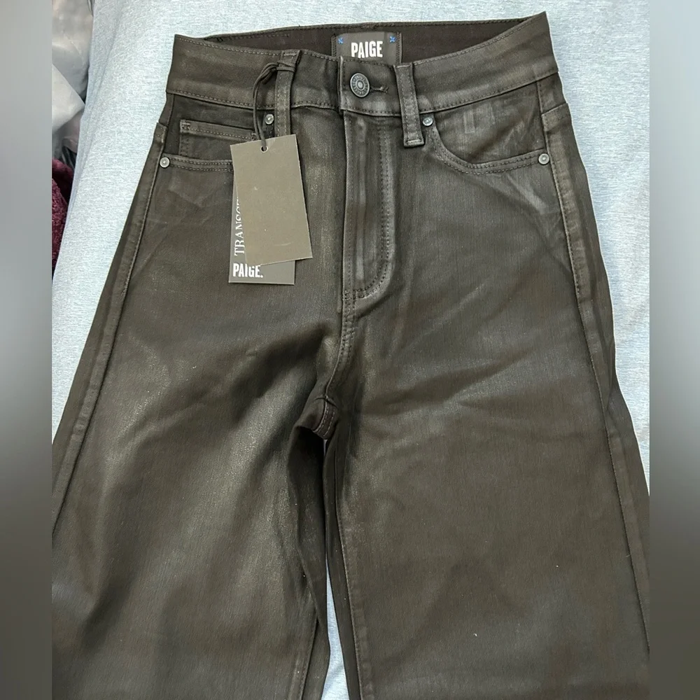 PAIGE Anessa Black Fog Luxe Coating Jeans - Picture 10 of 13